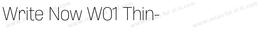 Write Now W01 Thin字体转换